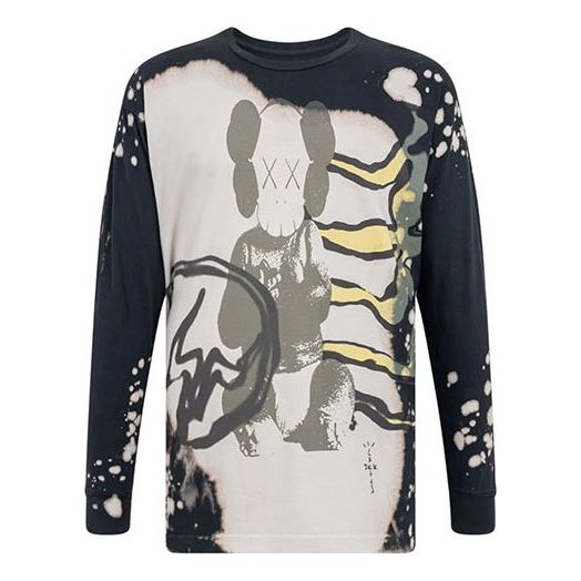 Футболка Cactus Jack by Travis Scott Travis Scott Cactus Jack x Kaws For Fragment Long Sleeve T-Shirt чорний | CJFN-SS13, 0