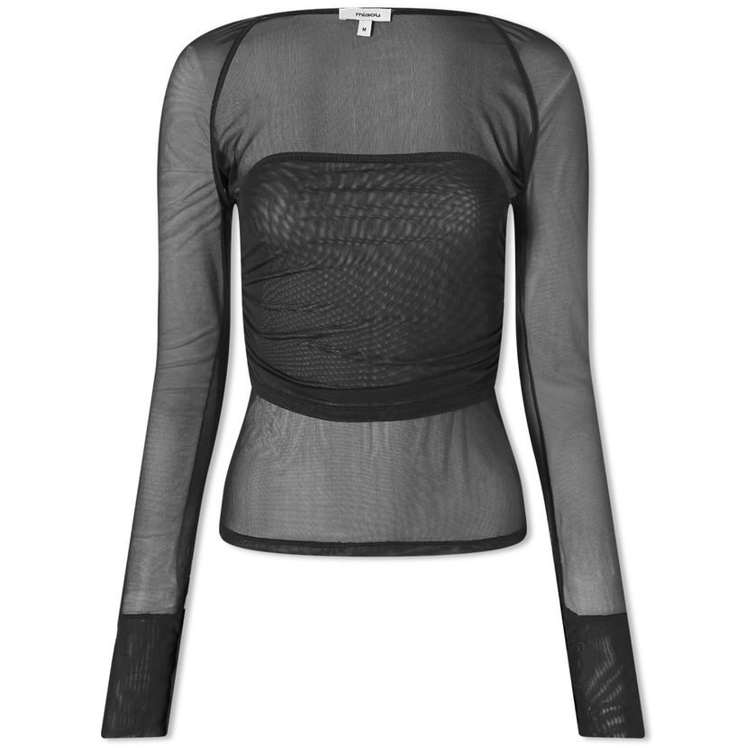 Безрукавка Miaou Miaou Iris Long Sleeve Mesh Top чорний | 7112PM2BLK