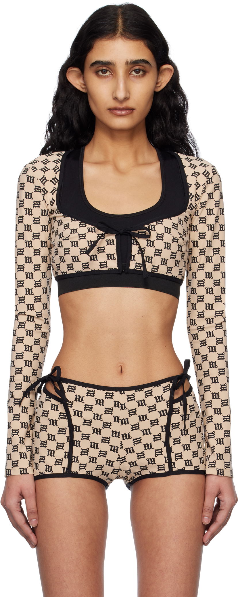 Спортивний костюм MISBHV MISBHV Monogram Coquette Shrug бежевий | 250W113