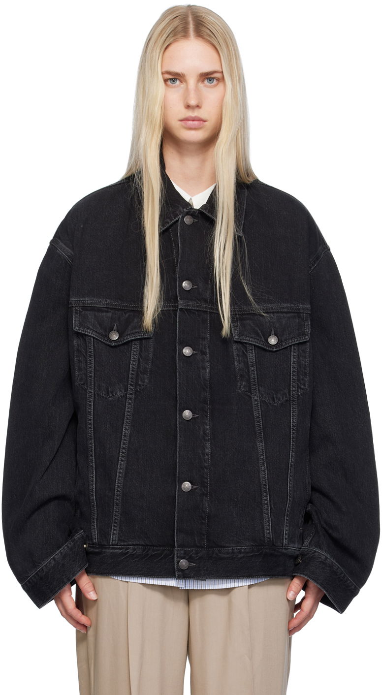 Куртка Acne Studios Black Oversized Denim Jacket чорний | C90179-