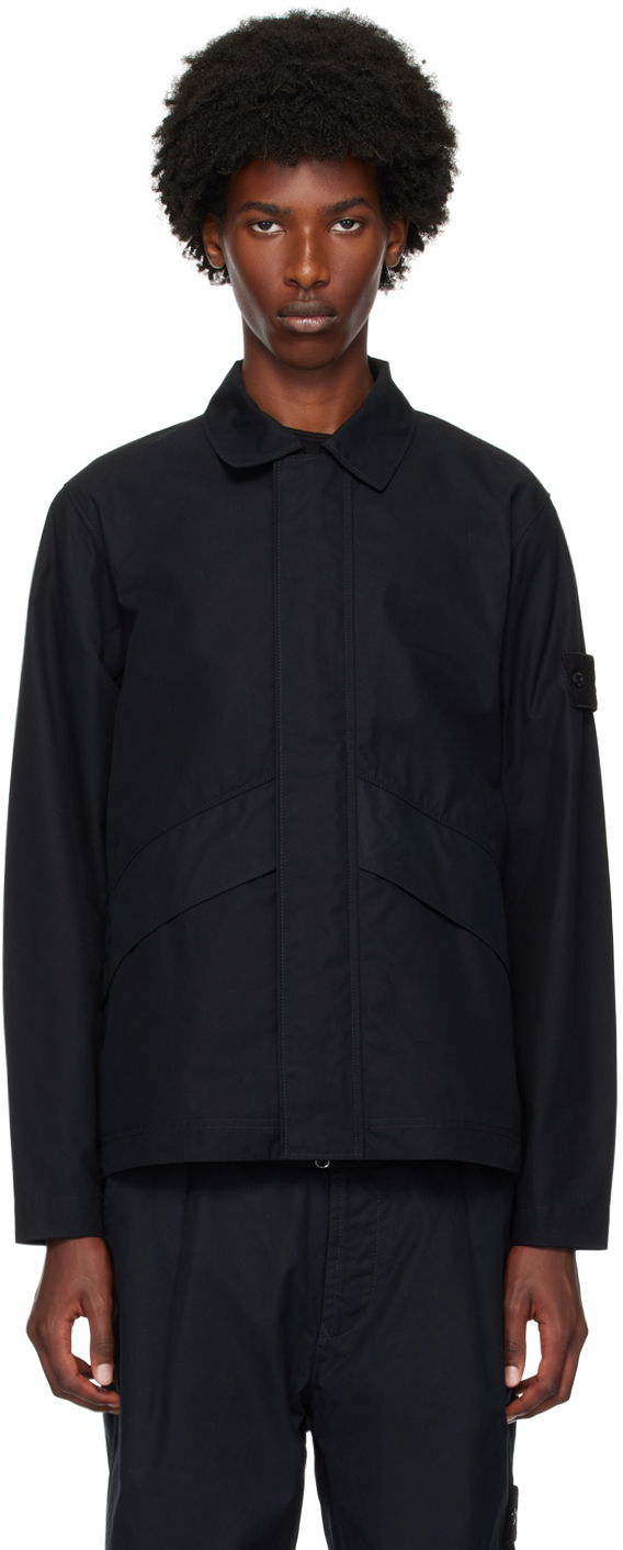 Куртка Stone Island Black Cotton Jacket чорний | 8115107F1