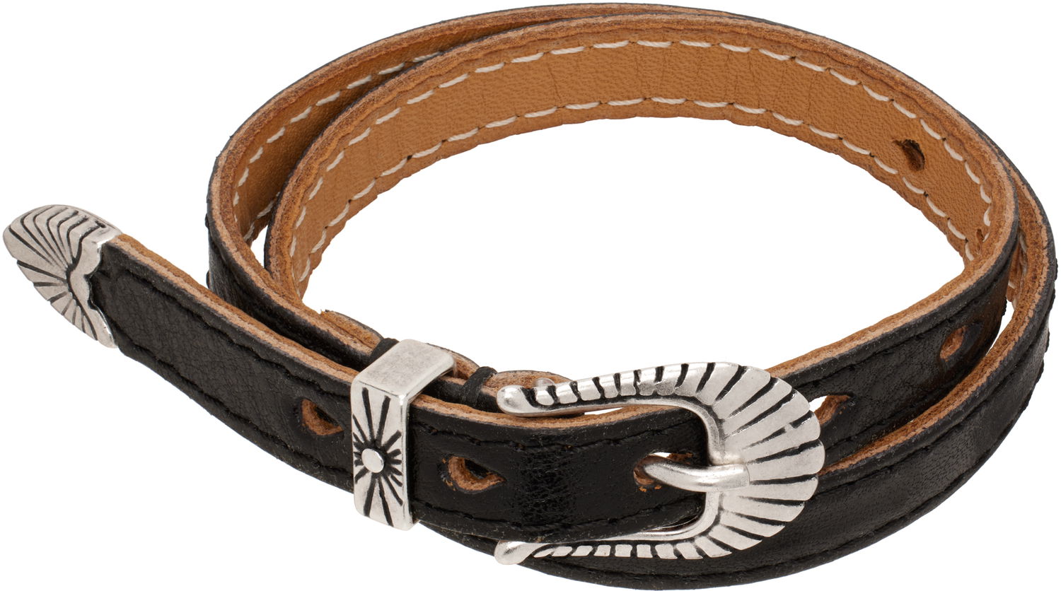 Браслет OUR LEGACY Cowboy Wrap Around Bracelet чорний | A4248CDB, 0