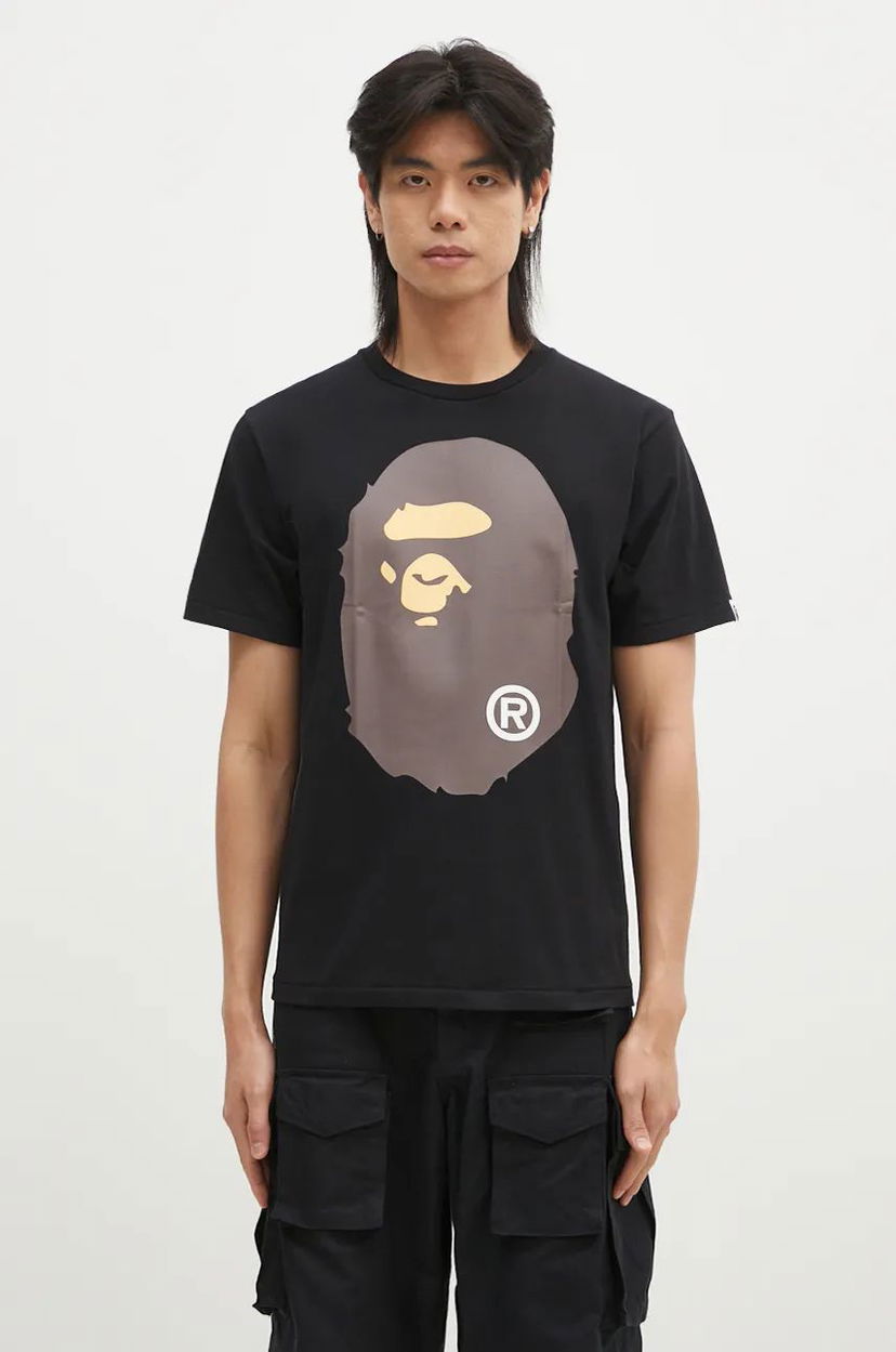 Футболка BAPE Big Ape Head Print T-Shirt чорний | 1K80110002