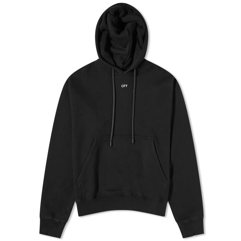Світшоти Off-White Stamp Logo Skate Popover Hoodie чорний | OMBB085F23FLE0011001
