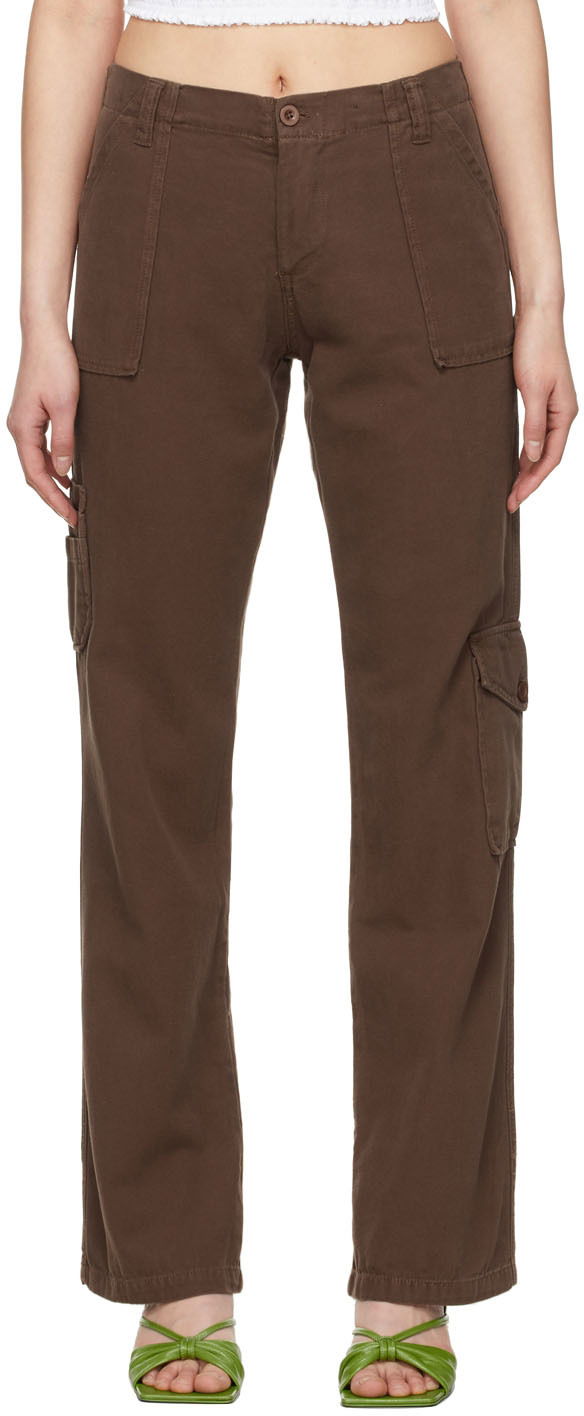 Штани GUIZIO Guizio Cotton Cargo Trousers Коричневий | DGF21P938