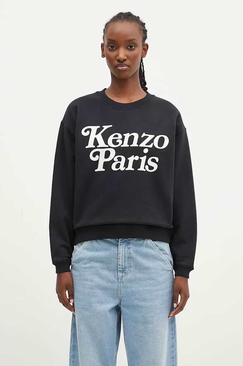 Світшоти KENZO Regular Crewneck Sweatshirt чорний | FE52SW1274MF.99