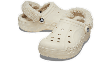 Кросівки та взуття Crocs Baya Lined Fuzz-Strap Clogs бежевий | 206633-11S, 1