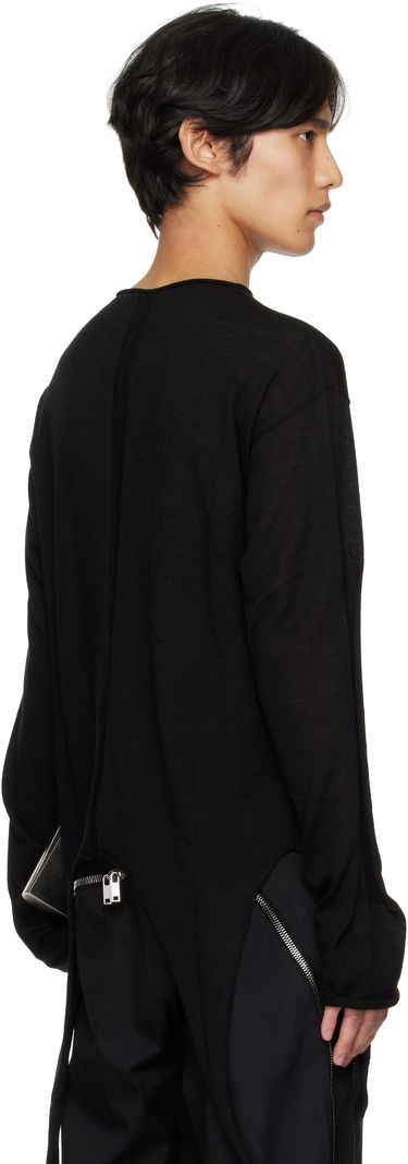 Cветр Rick Owens Rick Owens Concordians Slashed Pull Sweater чорний | RU02E1671 ML, 2