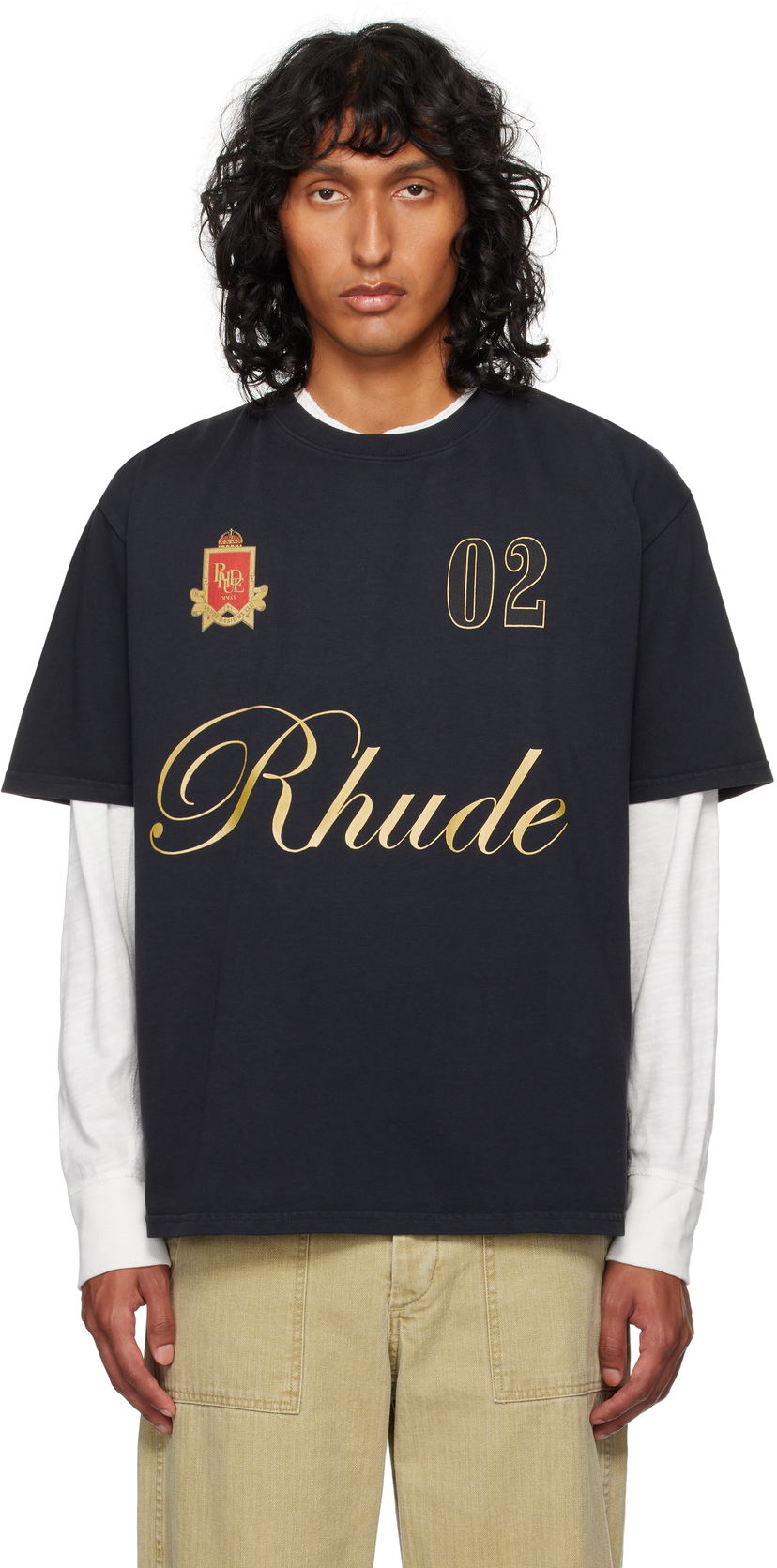 Футболка Rhude Script T-shirt чорний | RHFW24TT29012