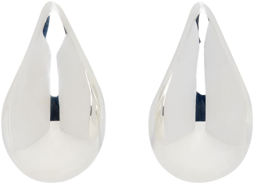 Сережки Bottega Veneta Drop Medium Earrings Металік | 795593 V5070