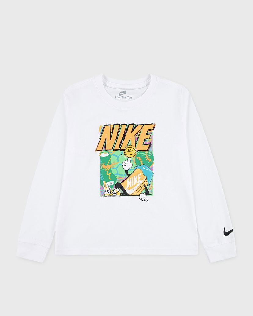 Футболка Nike Nike Long Sleeve T-Shirt білий | 86N322-001