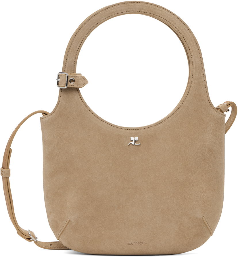 Сумочка Courrèges Courrèges Holy Suede Shoulder Bag бежевий | 125GSA102CR0024