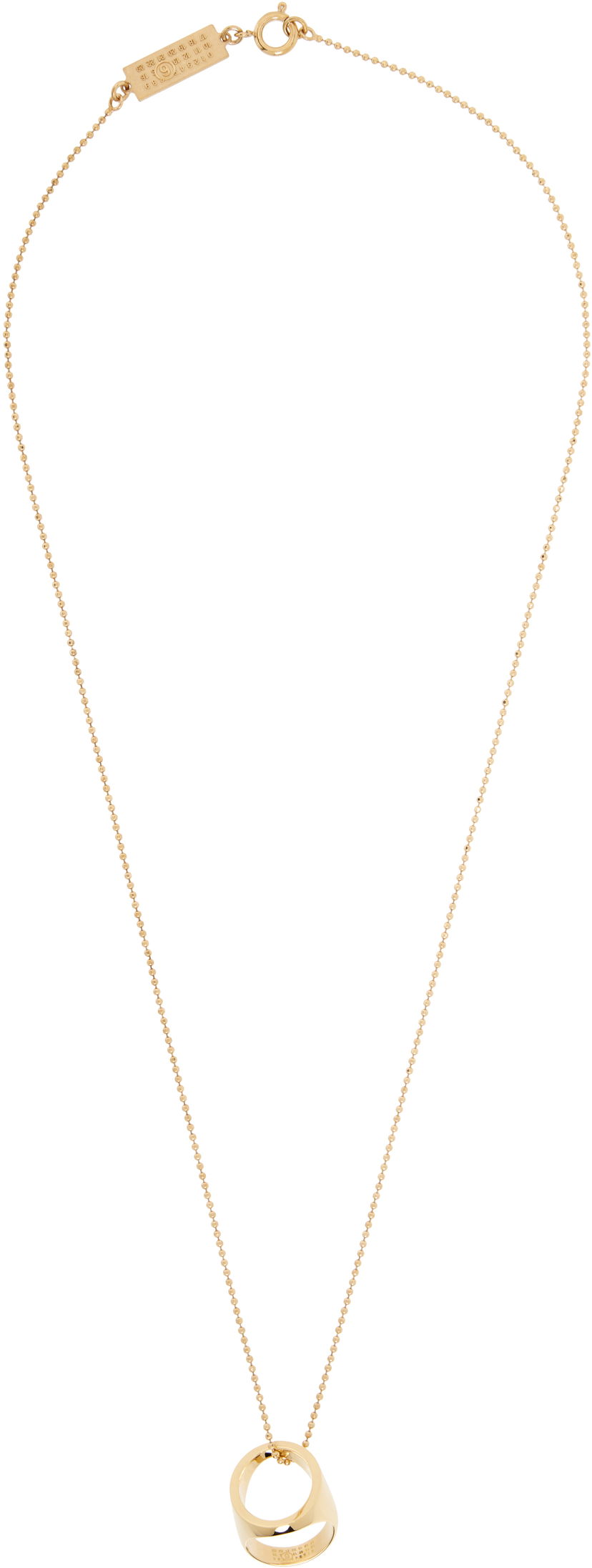 Кольє Maison Margiela MM6 Maison Margiela Gold Signet Ring Pendant Necklace Жовтий | SM6UU0084 P7355