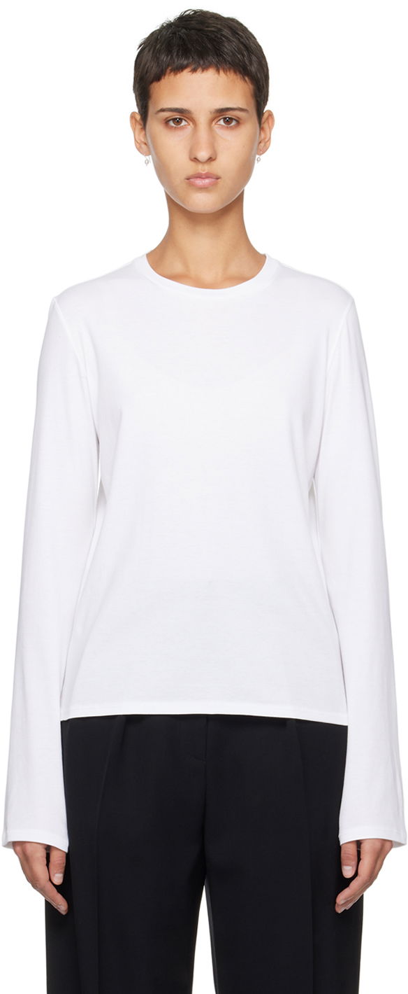Футболка The Row Sherman Long Sleeve T-Shirt білий | 5586-F911