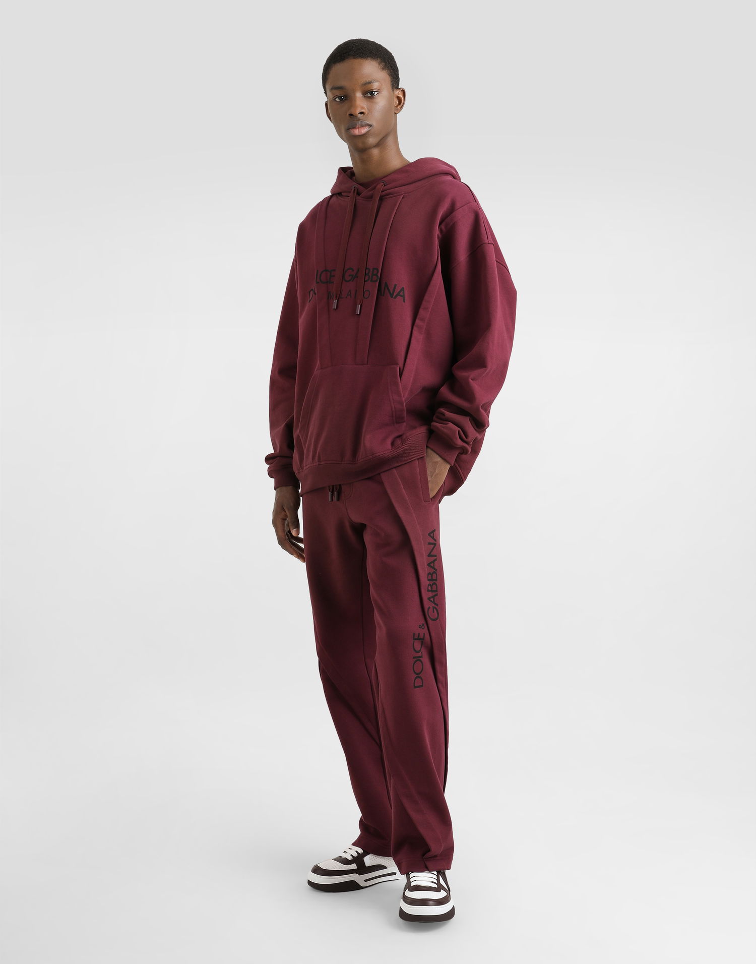 Спортивні штани Dolce & Gabbana Dolce & Gabbana Stretch Jersey Jogging Pants Бордовий | GP10ZTG7O2LF0130, 1