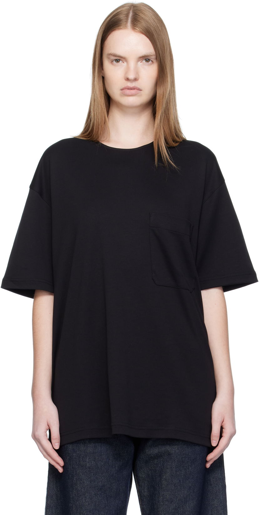 Футболка LEMAIRE Lemaire Relaxed Pocket T-Shirt чорний | TO1457 LJ1043
