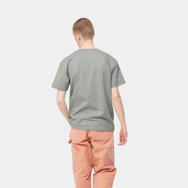 Футболка Carhartt WIP S/S American Script T-Shirt "Grey Heather" Сірий | I029956_V6_XX, 4