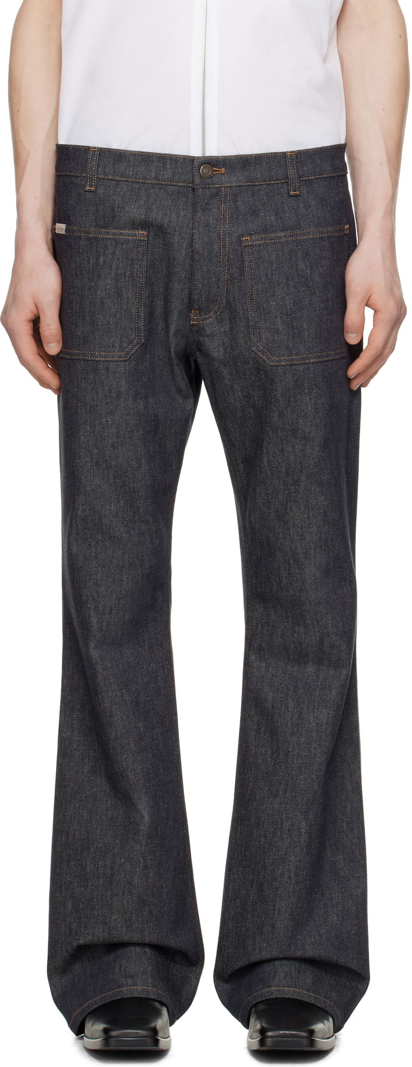 Джинси Courrèges Courrèges Bootcut Jeans Синій | 125DPA208DE0035