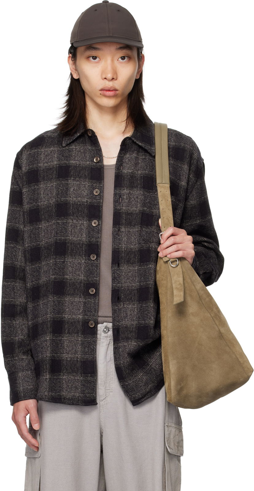 Сорочка OUR LEGACY OUR LEGACY Checked Button-Down Shirt Сірий | M4252AO