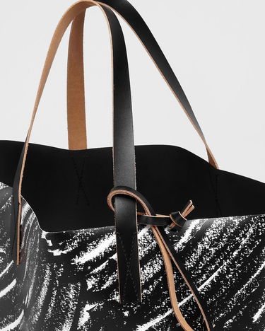сумка-тоут Marni Scribble Print Tote Bag чорний | SHMQ0037A3-00N99, 1