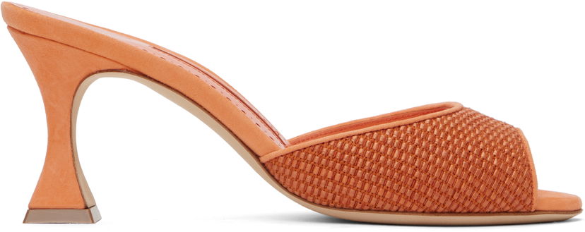 Аксесуари Manolo Blahnik Manolo Blahnik Jadara Heeled Sandals Помаранчевий | 424-1982