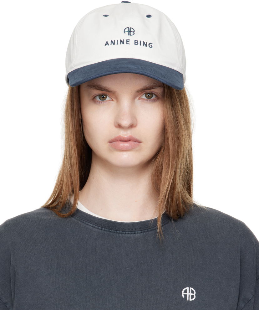 Кепка Anine Bing Anine Bing Jeremy Baseball Cap білий | A-12-9084-MTL6