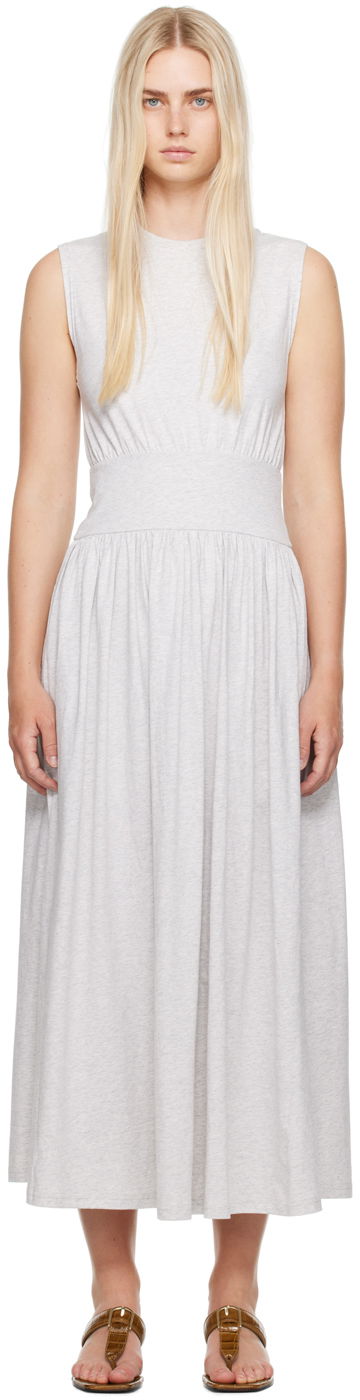 плаття TOTEME Totême Tee Midi Dress Сірий | 242-WRD1783-FB0245