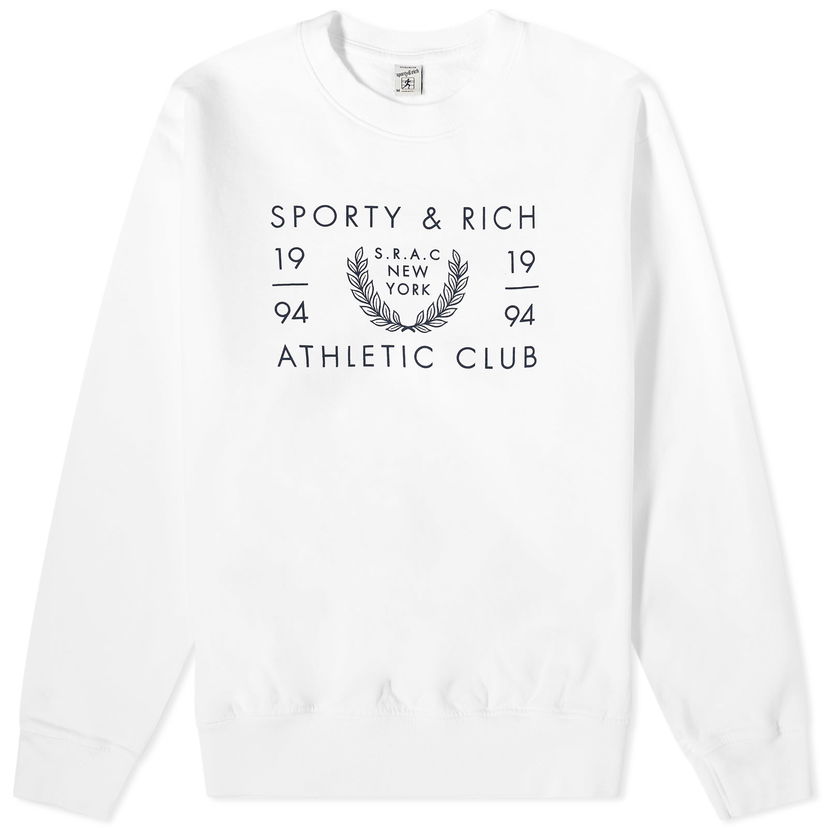 Cветр Sporty & Rich SRAC Crew Sweat білий | CRAW2334WH