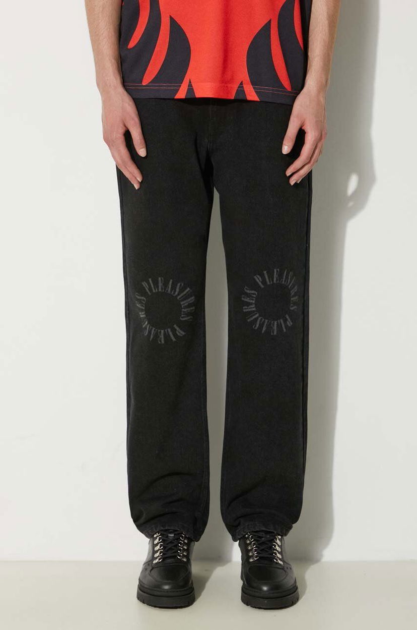 Спортивні штани Pleasures PLEASURES Motive Jeans чорний | P24SU018.BLACK