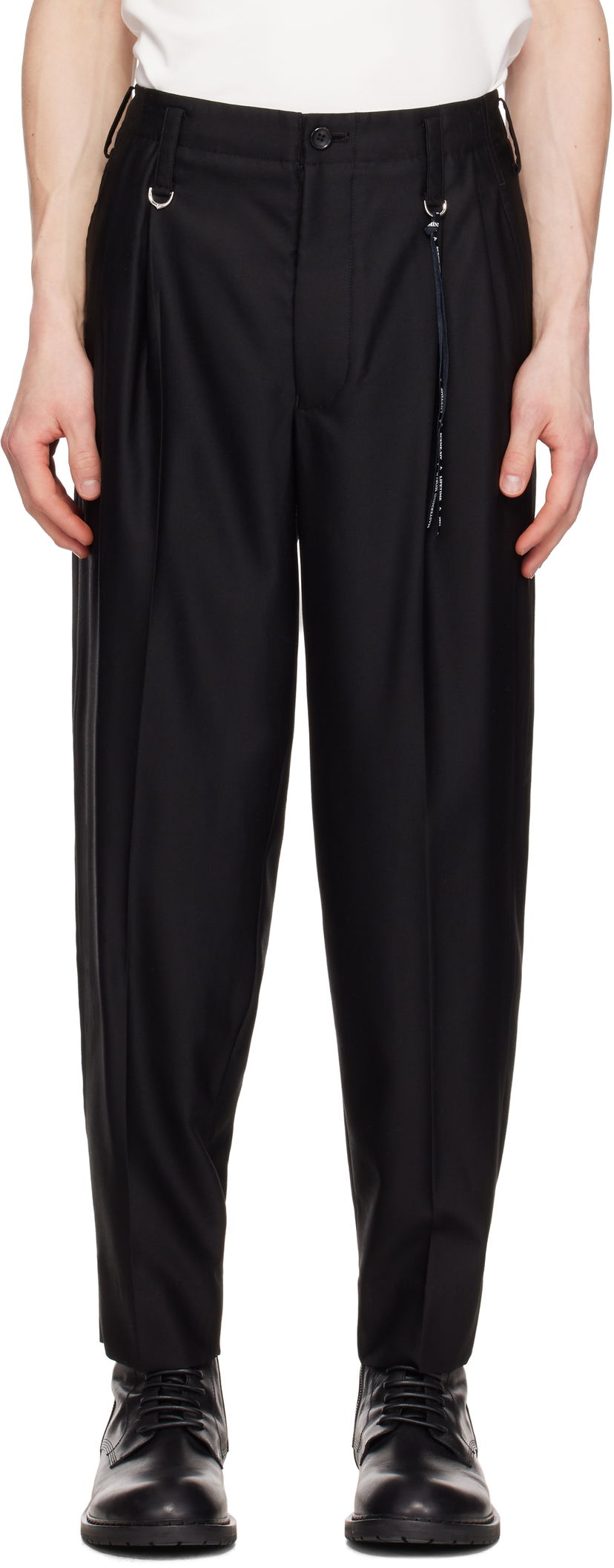 Штани Mastermind WORLD Mastermind World Summer Wool Trousers чорний | MW25S14-PA016-100