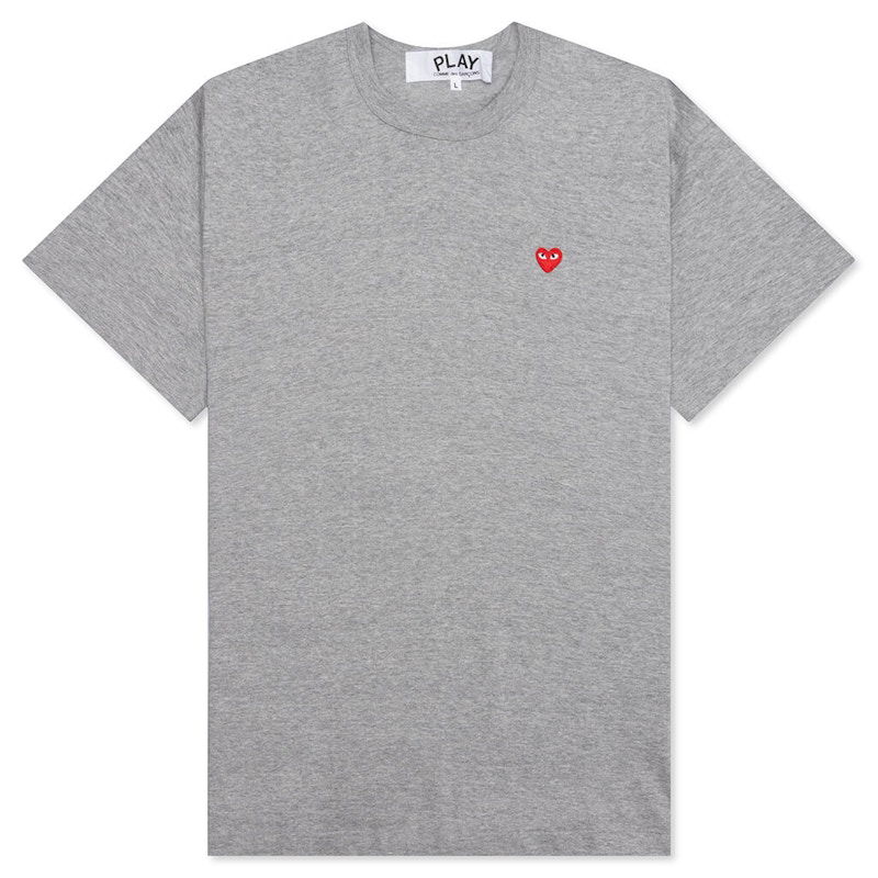 Футболка Comme des Garçons Play Small Red Heart T-Shirt Сірий | AZ-T305-051-1
