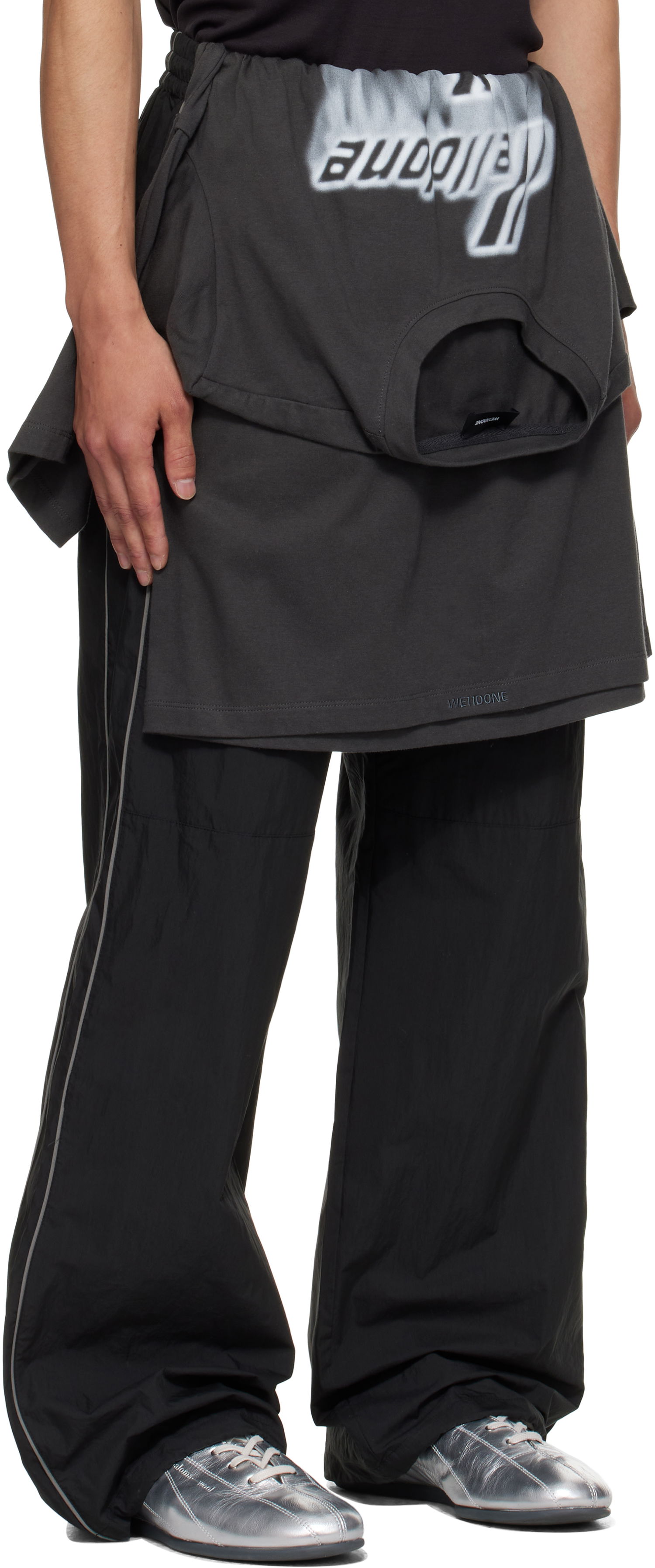 Штани We11done We11done Layered Track Pants чорний | WD-PT2-25-250-U-BK, 1