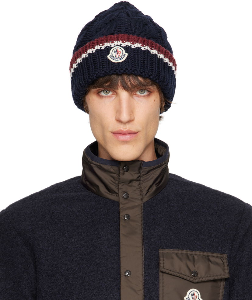Шапка Moncler Navy Archivio Beanie темно-синій | J20913B00061M1172