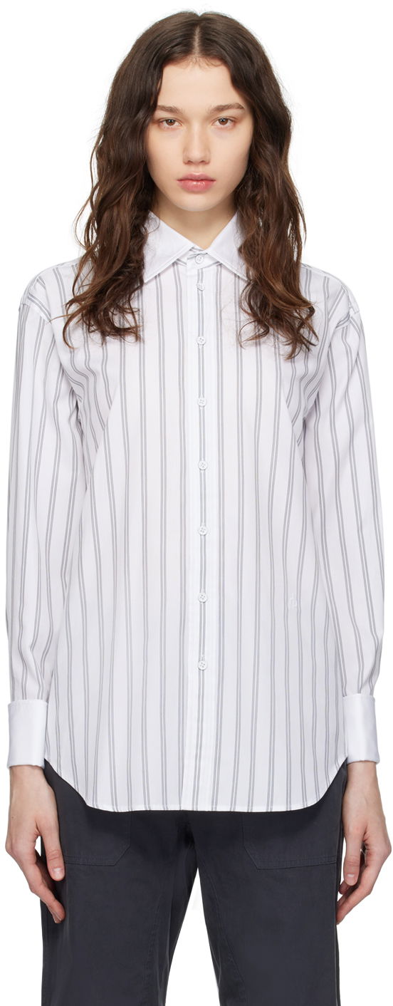 Сорочка rag & bone rag & bone Diana Striped Shirt білий | WAW23HA0224622