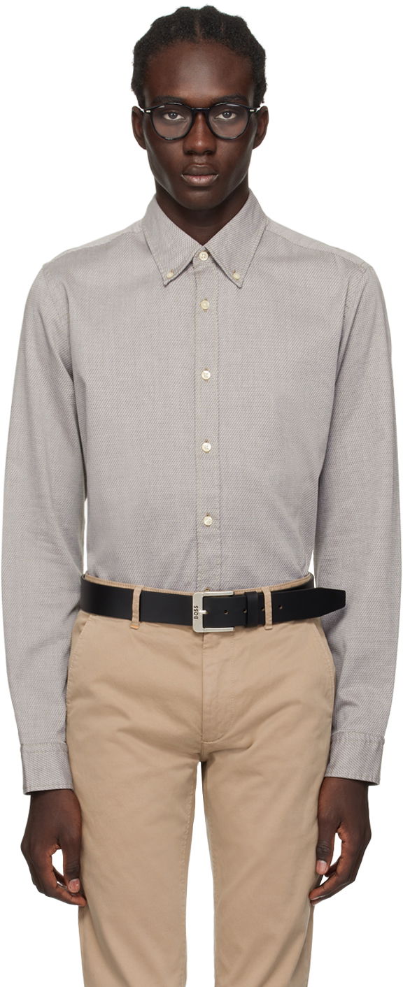 Сорочка BOSS Button-Down Shirt "Khaki" Сірий | 50505389