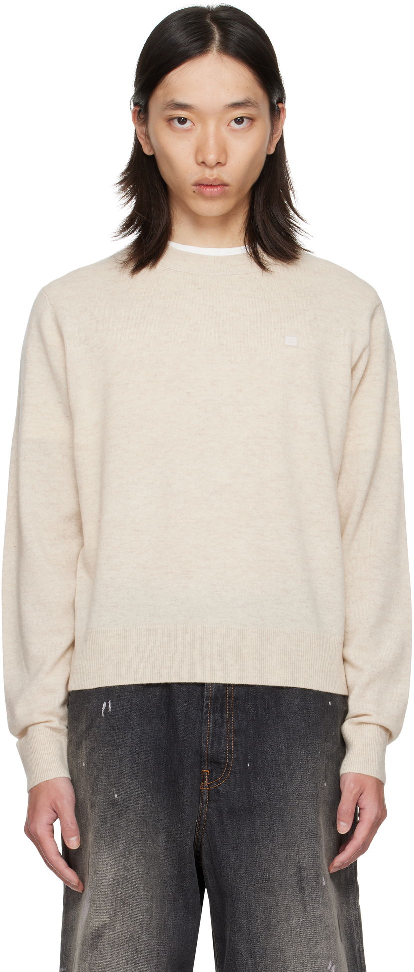 Cветр Acne Studios Acne Studios Crewneck Sweater бежевий | C60115-