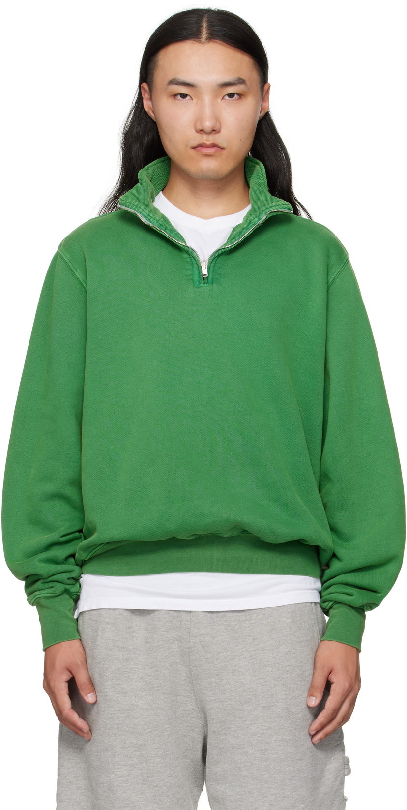 Світшоти LES TIEN Les Tien Heavyweight Banded Yacht Sweatshirt Зелений | CF-1114-PD