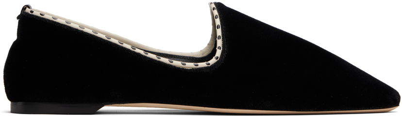 Одяг TOTEME TOTEME Velvet Venetian Slippers чорний | 252-WAS0224-FB0420