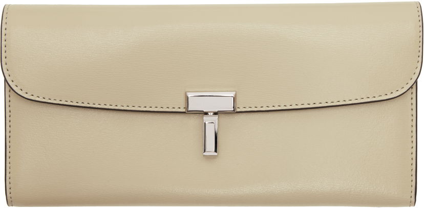 Гаманець TOTEME TOTEME T-Lock Leather Wallet бежевий | 251-WAM0041-LE0025