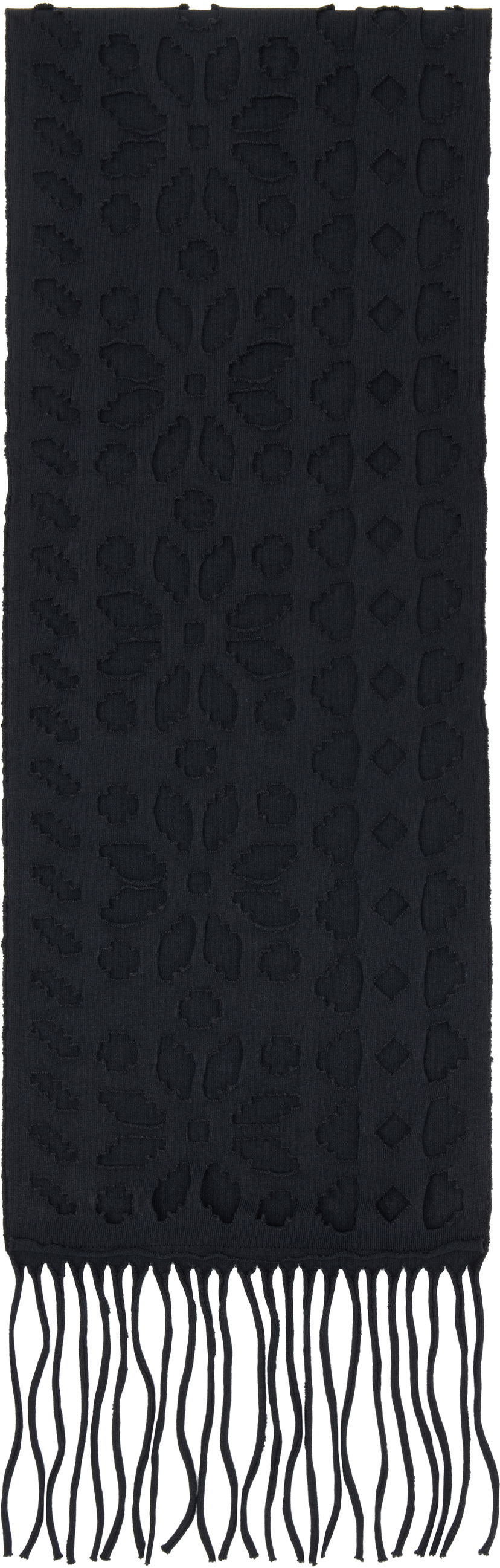 Шарф OUR LEGACY Our Legacy Tore Fringed Scarf чорний | A4258TC