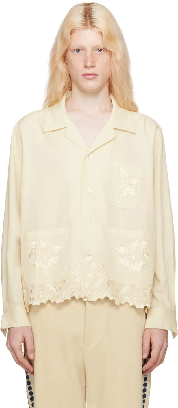 Сорочка Bode Scalloped Acorn Shirt "Off-White" бежевий | MRF23SH033