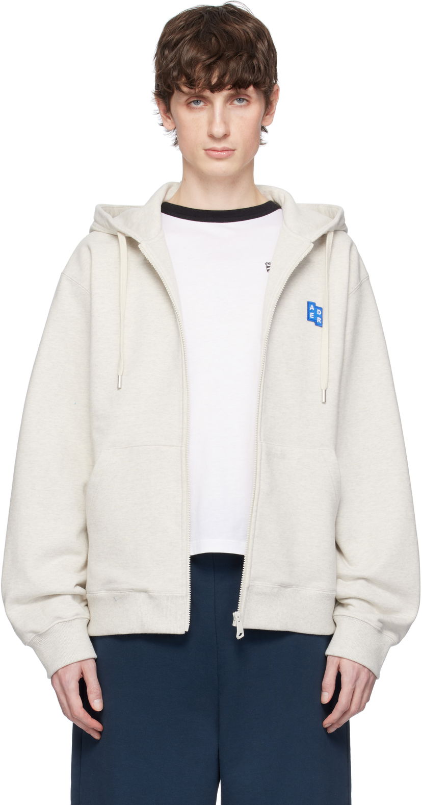 Світшоти ADER ERROR ADER error TRS Tag 01 Zip-Up Hoodie Сірий | BO42FYHD0401OT