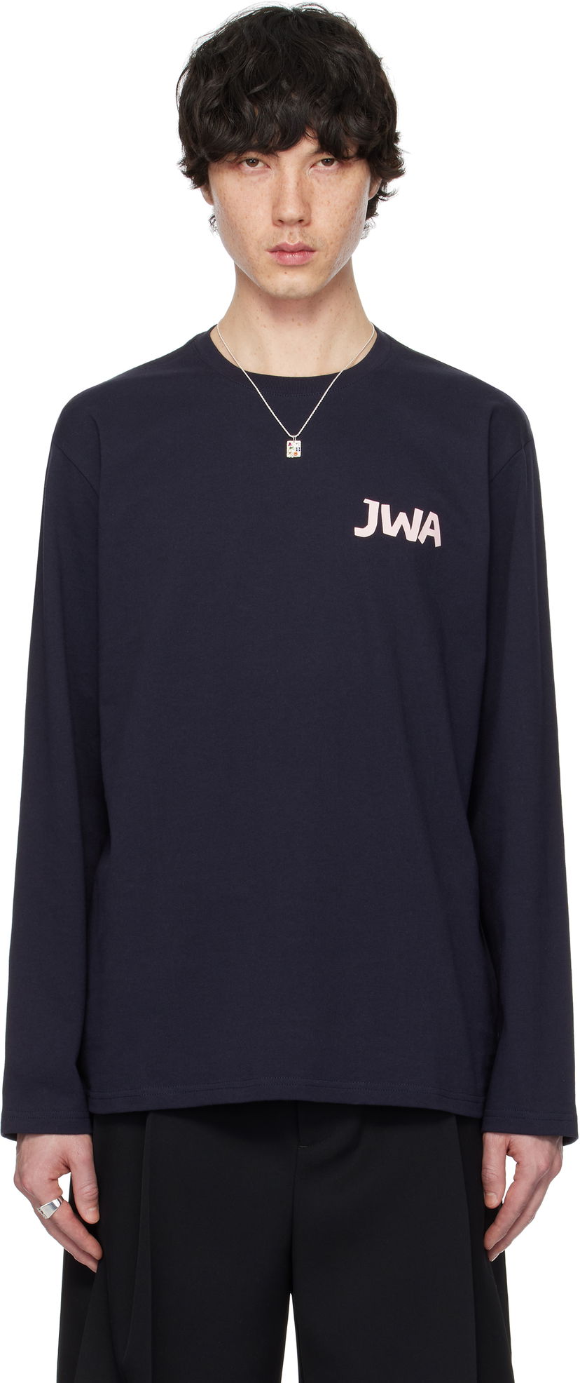 Футболка JW Anderson JW Anderson 'JWA' Long Sleeve T-Shirt темно-синій | JT0281-PG1510