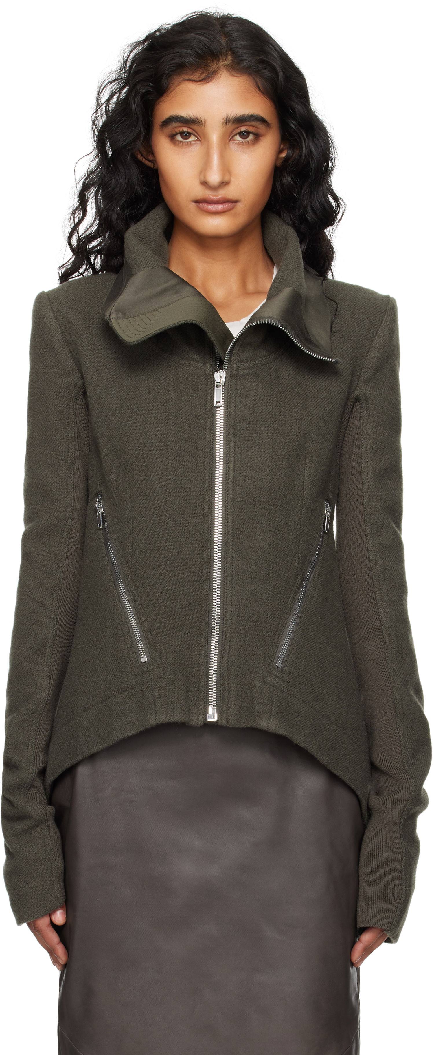 Куртка Rick Owens Rick Owens Naska Biker Jacket Зелений | RP02E4735 WBD, 0