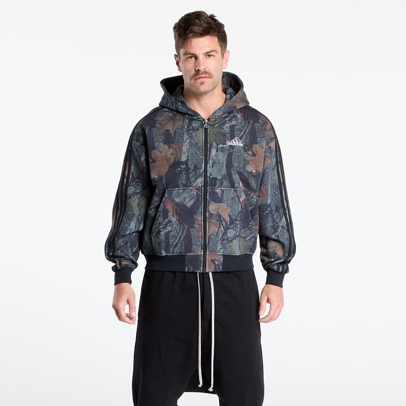 Світшоти adidas Originals Camo Hooded Full-Zip Black чорний | JY2775