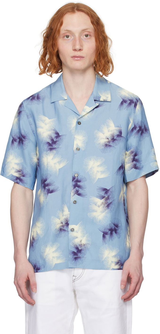 Сорочка Paul Smith Paul Smith Printed Resort Shirt Синій | M1R-905U-M02229-40