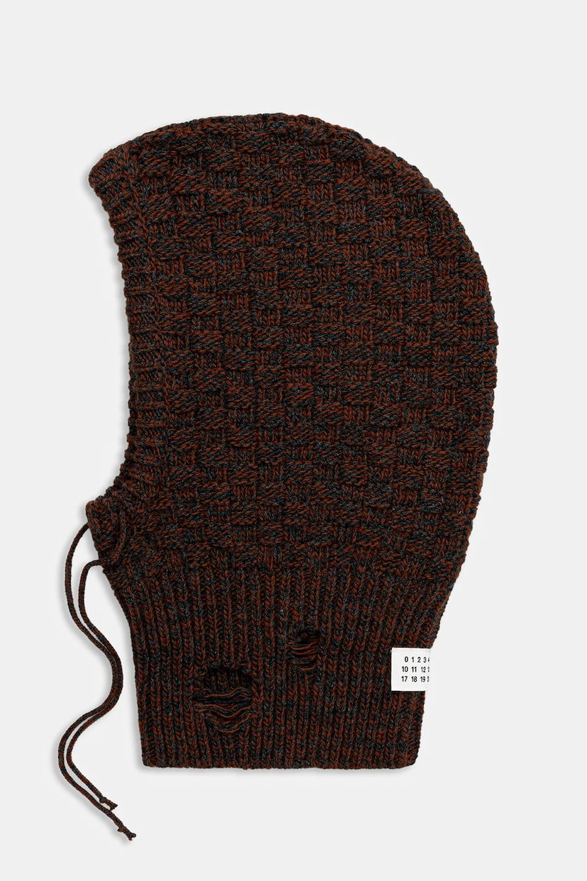 Капелюх Maison Margiela MM6 Maison Margiela Knitted Wool Hood Коричневий | SH2TB0005.M13174.961