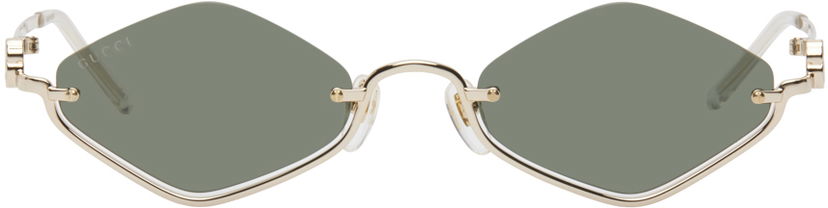 Сонцезахисні окуляри Gucci Gold Geometric Sunglasses Металік | GG1604S-001