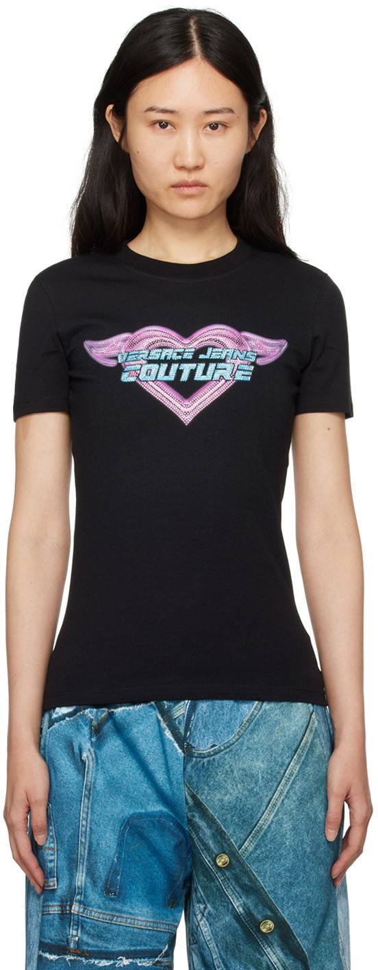 Футболка Versace Crystal T-Shirt чорний | E76HAHL09_ECJ02L