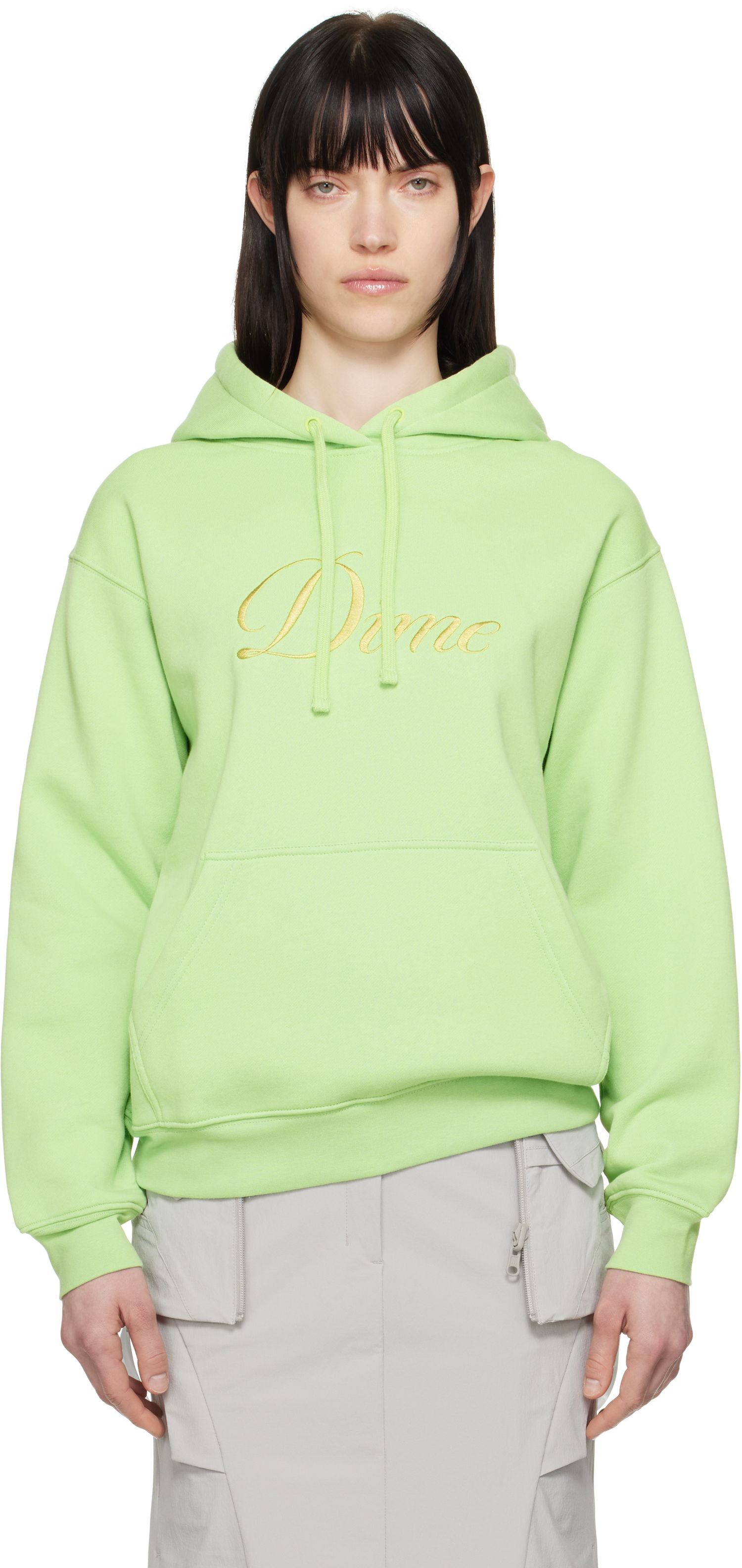 Світшоти Dime Dime Cursive Logo Hoodie Зелений | DIMESP2544SAG, 0